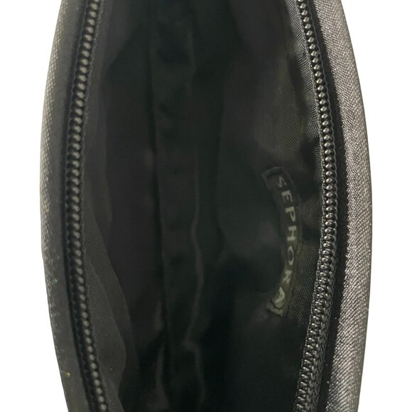 Sephora Black Sequin Mini Clutch with Wrist Strap – Sparkly Holiday Evening Bag - Picture 5 of 7